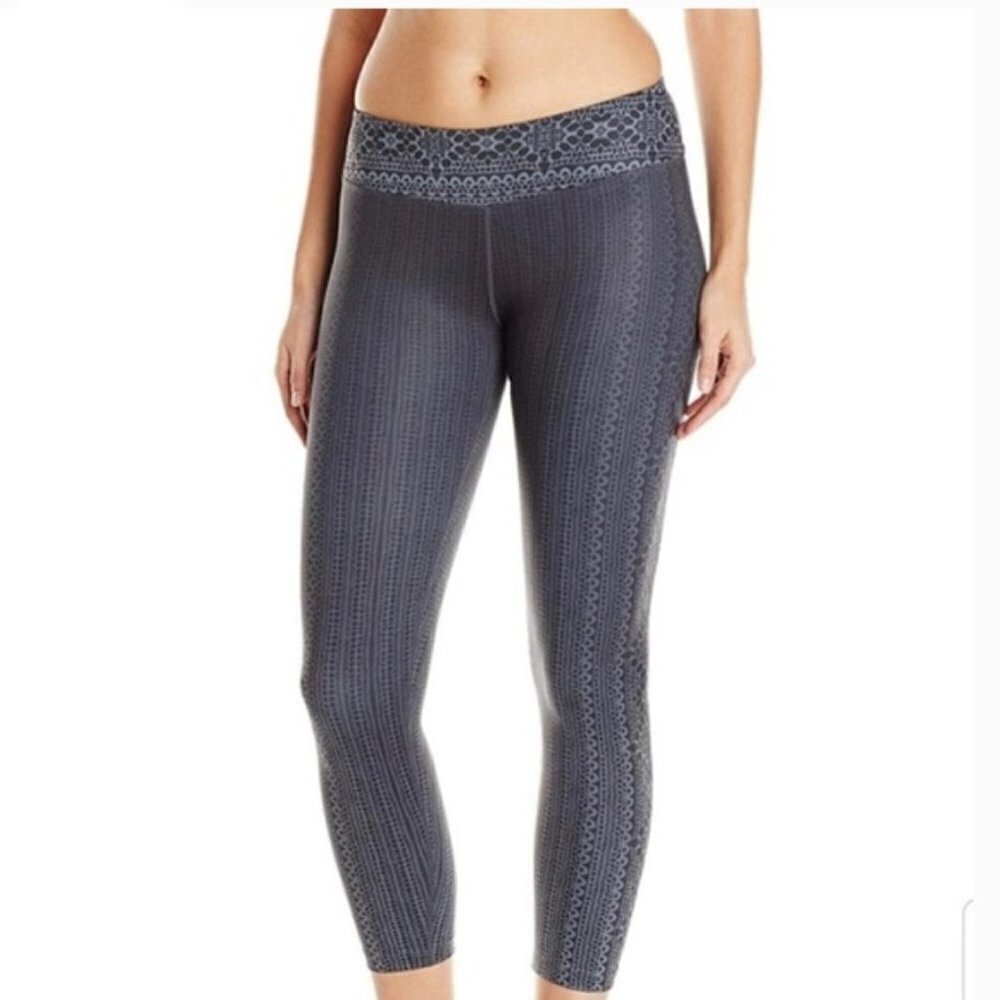 Prana Roxanne Printed Leggings Black Limbo XS